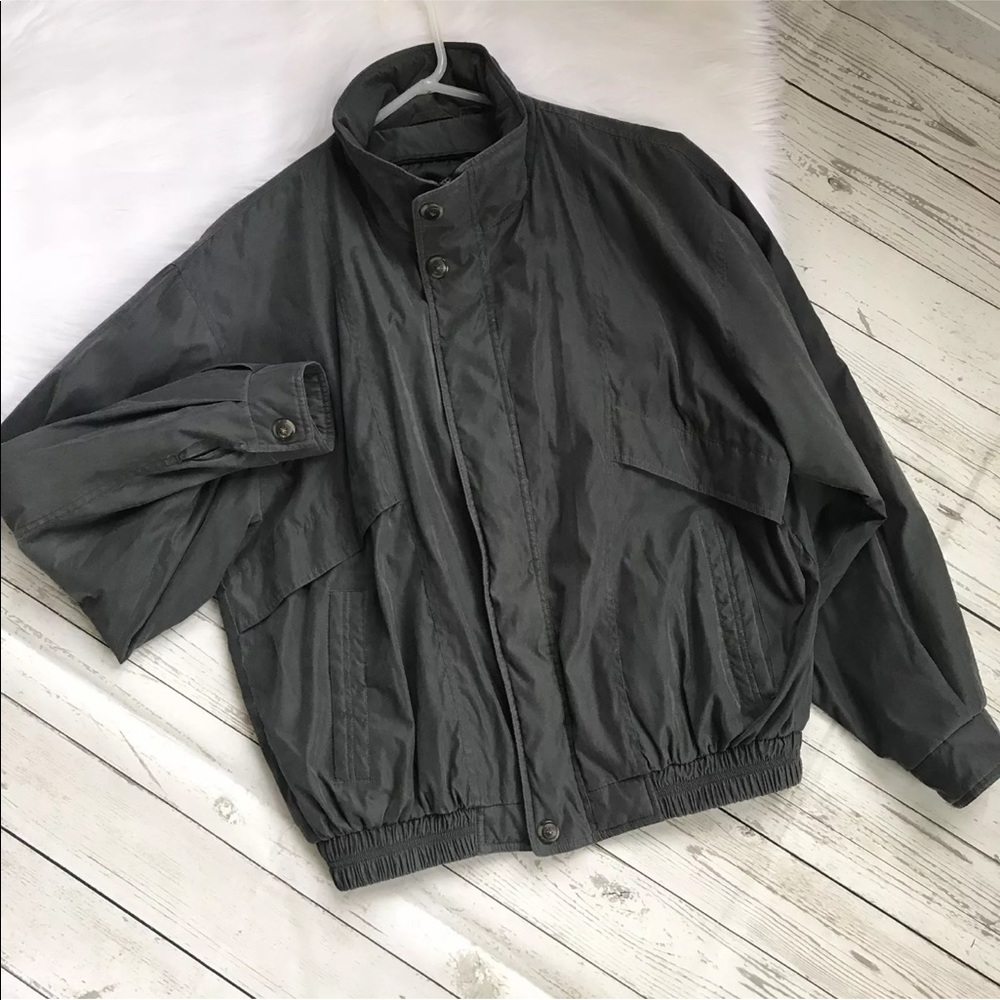 Dated Members Only Green Full Zip Jacket Bomber